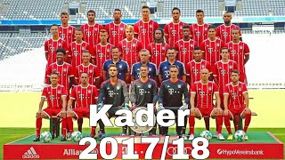 FC Bayern München Kader Saison 201718 [upl. by Aihsi]