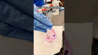 Acid Base Titration End Point with Phenolphthalein Indicator chemistry youtubeshorts [upl. by Rinaldo689]