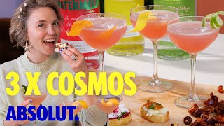 Elyses Cosmopolitans  Cosmopolitan Recipe  Absolut Drinks With Elyse [upl. by Mina]