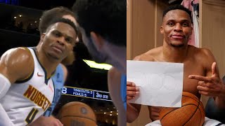 Russell Westbrook gets softest tech ever for staring then gets 200th triple double [upl. by Thorlay]