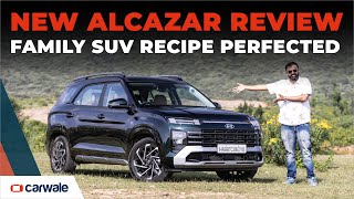 New Hyundai Alcazar Detailed Review  More Features Less Price [upl. by Elorak459]