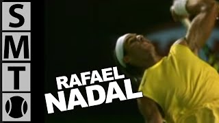 Rafael Nadal  Slow Motion Topspin Serve Closeup [upl. by Valente]