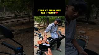 Zx10r My Dream Bike Can I Touch Your Bike ❤️😭 shorts viralvideo trendingshorts zx10r [upl. by Hunley]