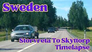 Driving in Sweden Storvreta To Skyttorp Timelapse [upl. by Attesoj]