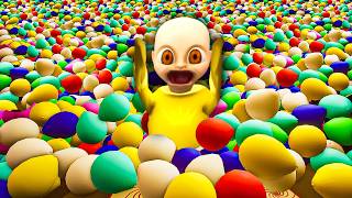 What HAPPENS If We Spawn 1 Millions BALOONS In Horror Game The Baby In Yellow [upl. by Neukam]