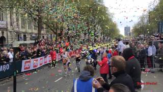 Politiebegeleiding laatste loper Marathon Rotterdam 2014 [upl. by Annairba293]