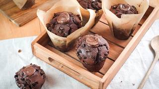 Muffins au chocolat cœur pâte à tartiner [upl. by Jevon602]