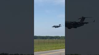 Boeing C17 Globemaster landing at Charleston International Airport CHS4\2\24 [upl. by Seroka817]