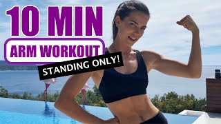 10 MIN ARM WORKOUT  STANDING ONLY  guided by angie [upl. by Taggart]