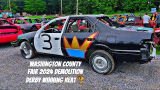 Washington county fair demolition derby ride along 3 2024 [upl. by Rosamund]