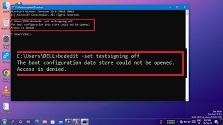 Fix The boot configuration data store could not be openedAccess is deniedDisable test mode Windows [upl. by Wheeler]