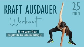 25 MIN KRAFT AUSDAUER HIIT WORKOUT  Ein guter Mix aus Cardio und Kräftigung  Katja Seifried [upl. by Nimref]