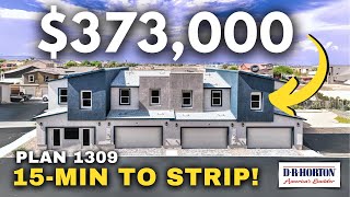 NEW Affordable Townhomes in Las Vegas  DR Horton Spectrum Trails Tour  15 Min from Strip [upl. by Kernan922]