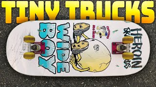 WIDEST SKATEBOARD WITH THE TINIEST TRUCKS [upl. by Audris]