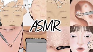 여드름 피부관리 ASMR 21개 모아보기 시각적 팅글 스킨케어  루루팡 LULUPANG [upl. by Asserrac343]