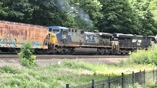 Trains With Manned Helpers On The Hill Horn Salutes amp Friendly CrewsHorseshoe Curve Pennsylvania [upl. by Ativad826]