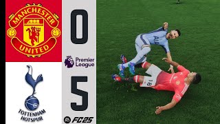 MANCHESTER UNITED vs TOTTENHAM HOTSPURS  PREMIER LEAGUE 20242025  FECHA 6  EA SPORTS FC™ 25 [upl. by Octavius240]