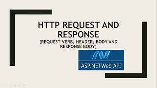 5 HTTP Request and ResponseRequest Header and Body  ASPNET WEB API Tutorial UrduHindi [upl. by Saqaw]