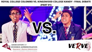 Royal College Colombo vs Kingswood College Kandy  VERVE 2020 Final Debate Part 01 [upl. by Admama]