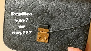 Louis Vuitton pochette metis empreinte noir black rep review [upl. by Taima]