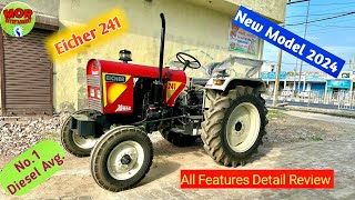 Eicher 241 New 2024 Model price features deshboard change all information  eicher tractor [upl. by Assirahs]