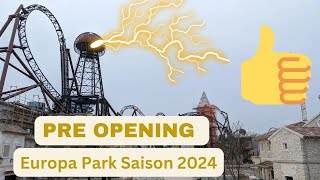 Europa Park Pre Opening Saison 2024 Was gibts neues von Voltron Alpenexpress und co [upl. by Novit]