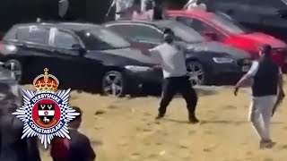 WATCH Gunshots and machetes brandished as violence breaks out at kabaddi event [upl. by Ahsemac]