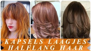 Kapsels laagjes halflang haar 2018 [upl. by Cuthburt762]