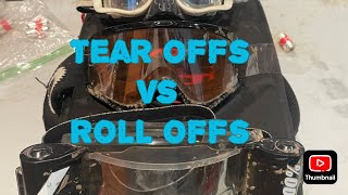 Goggle roll offs vs tear offs [upl. by Maddocks282]