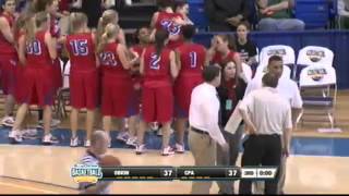 Obion Countys Macy Wright makes a deep 3point floater at the buzzer after 3rd quarter [upl. by Bambie142]