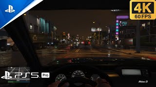 GTA 5 PS5 Pro Rainy Night  FirstPerson View  Incredible 4K Gameplay [upl. by Charmane]