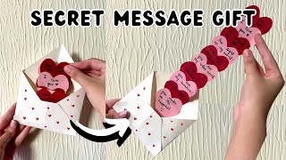 Heart Secret Message Gift For BoyfriendGirlfriendBestfriend On Valentines Day  3D Paper Crafts [upl. by Hepza]