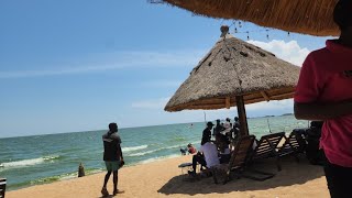 Beautiful lake victoria beach in uganda  Lake victoria beach entebbe✈️beautiful waves🐬 [upl. by Kirsti]