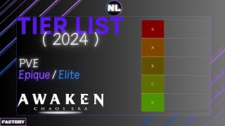 Awaken Chaos Era  Tier List 2024  PVE   Epique  Elite [upl. by Alekat335]