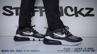 Nike Air Max 270 React Black review  UNBOXING amp ON FEET [upl. by Sadonia495]