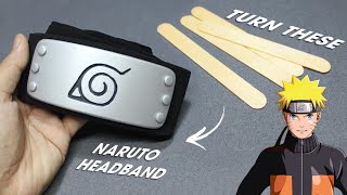 EASY DIY  Making my Popsicle Bandana Naruto Headband for ONLY 3  FREE TEMPLATE [upl. by Eltsirc898]