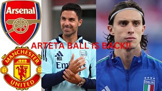 ARSENAL VS MANCHESTER UNITED  ARTETA BALL  RICARDO CALAFIORI [upl. by Cassiani]