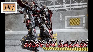 MSN04 SAZABI HG 사자비 [upl. by Dominica976]