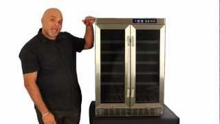 EdgeStar 36 Bottle BuiltIn Dual Zone French Door Wine Cooler CWR361FD [upl. by Shellans]