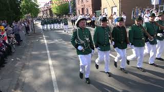 Schützenfest in Neukirchen Die Parade des Jägercorps am Montag 13 Mai 2024 [upl. by Culbert811]