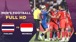 Full HD  U23 THÁI LAN  U23 INDONESIA  Đại chiến cực căng với cơn mưa thẻ đỏ [upl. by Rudie]