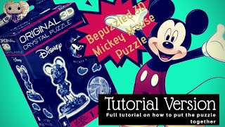 Bepuzzled 3D Crystal Puzzle Mickey Mouse Black Tutorial Version [upl. by Enitnatsnoc]