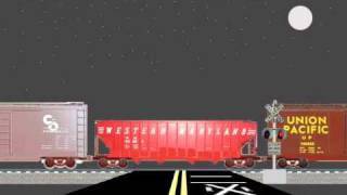 Railroad Crossing  Night [upl. by Sherlocke]