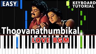 Thoovanathumbikal Bgm Easy Piano Tutorial  Thoovanathumbikal Love BGM  Clara BGM  Johnson Master [upl. by Butler469]