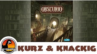 Obscurio Brettspiel Kurz amp Knackig Rezension [upl. by Stafford769]