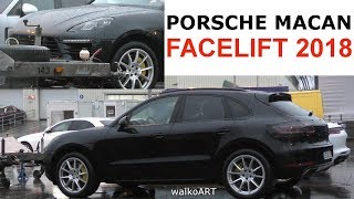 Erlkönig PORSCHE MACAN Facelift prototype  Modellpflege 2018 im Regen  in the rain [upl. by Petite]