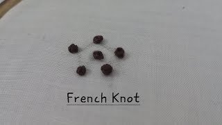 French knot stitchviralvideovideohandembroideryfrenchknotembroiderytrendingytblowupstitch [upl. by Odnuges]