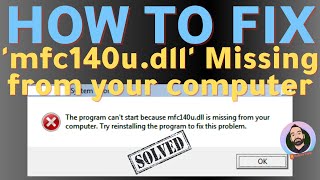 How to Fix the program cant start because mfc140udll missing from your computer [upl. by Arikat]