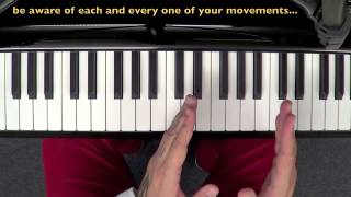 Piano technique  C major scale  parallel and contrary motion [upl. by Anerok]