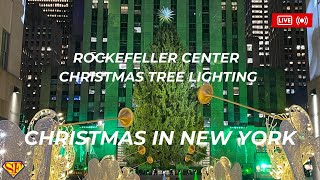 Rockefeller Center Christmas Tree Lighting 2023  NYC Christmas 2023  Pro  Palestinian Protesters [upl. by Dreyer237]